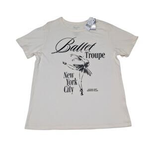 Beige "Ballet Troupe New York City" Adult Tee Size S